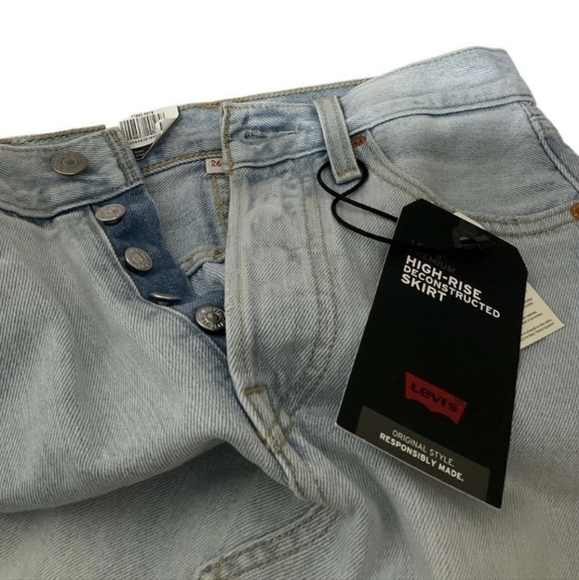 Levi's high-Rise Denim skirt size 26 NWT - Picture 4 of 6